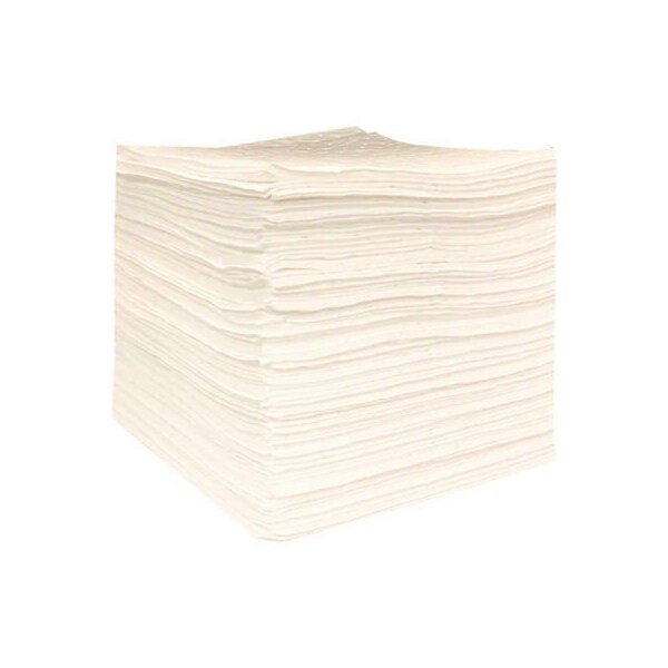 Evolution Sorbent Products Sorbent Pad, Oil, 15 in x 18 in, White 670636 - main